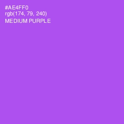 #AE4FF0 - Medium Purple Color Image