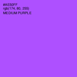 #AE50FF - Medium Purple Color Image