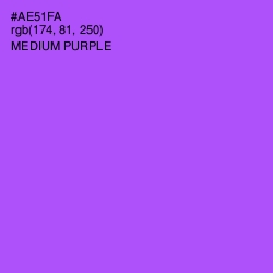 #AE51FA - Medium Purple Color Image