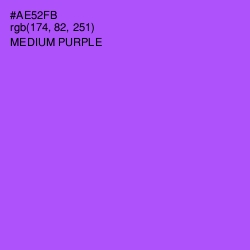 #AE52FB - Medium Purple Color Image