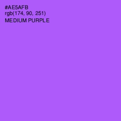 #AE5AFB - Medium Purple Color Image