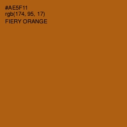 #AE5F11 - Fiery Orange Color Image