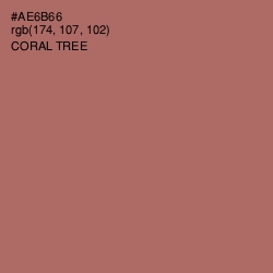 #AE6B66 - Coral Tree Color Image