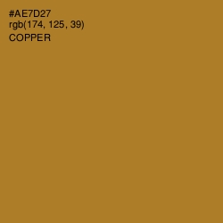 #AE7D27 - Copper Color Image