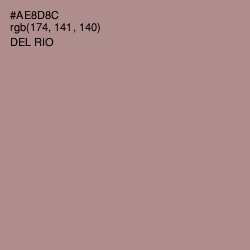 #AE8D8C - Del Rio Color Image