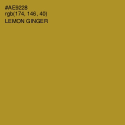 #AE9228 - Lemon Ginger Color Image