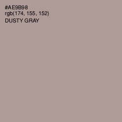 #AE9B98 - Dusty Gray Color Image