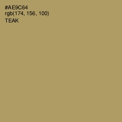 #AE9C64 - Teak Color Image