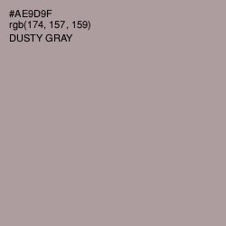 #AE9D9F - Dusty Gray Color Image