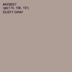 #AE9E97 - Dusty Gray Color Image