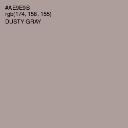 #AE9E9B - Dusty Gray Color Image