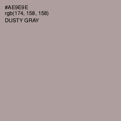 #AE9E9E - Dusty Gray Color Image