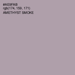 #AE9FAB - Amethyst Smoke Color Image