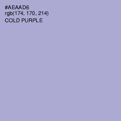 #AEAAD6 - Cold Purple Color Image