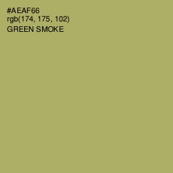 #AEAF66 - Green Smoke Color Image