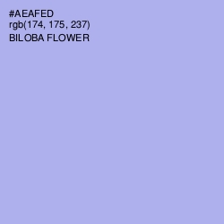 #AEAFED - Biloba Flower Color Image