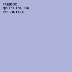 #AEB3DC - Pigeon Post Color Image