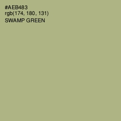 #AEB483 - Swamp Green Color Image