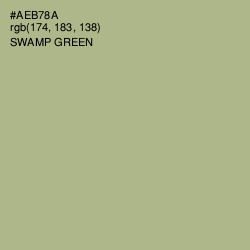 #AEB78A - Swamp Green Color Image