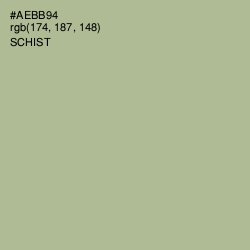 #AEBB94 - Schist Color Image