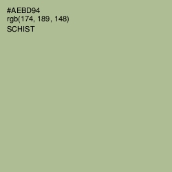 #AEBD94 - Schist Color Image