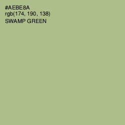 #AEBE8A - Swamp Green Color Image