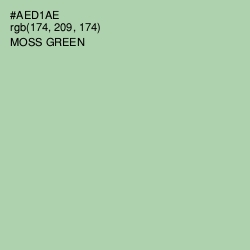#AED1AE - Moss Green Color Image