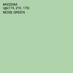 #AED2AA - Moss Green Color Image