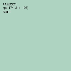 #AED3C1 - Surf Color Image