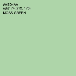 #AED4AA - Moss Green Color Image