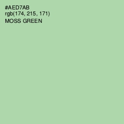 #AED7AB - Moss Green Color Image