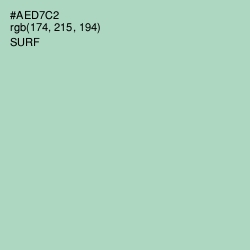 #AED7C2 - Surf Color Image