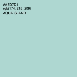 #AED7D1 - Aqua Island Color Image