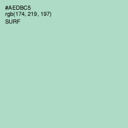 #AEDBC5 - Surf Color Image