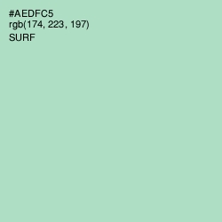 #AEDFC5 - Surf Color Image
