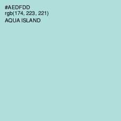 #AEDFDD - Aqua Island Color Image