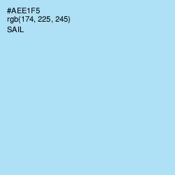 #AEE1F5 - Sail Color Image