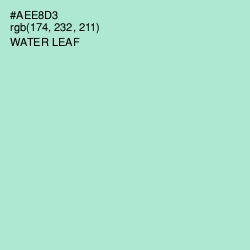 #AEE8D3 - Water Leaf Color Image