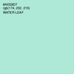 #AEE8D7 - Water Leaf Color Image