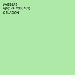 #AEE9A9 - Celadon Color Image