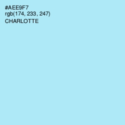 #AEE9F7 - Charlotte Color Image