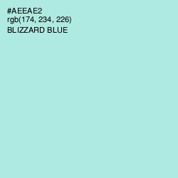 #AEEAE2 - Blizzard Blue Color Image