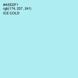 #AEEDF1 - Ice Cold Color Image