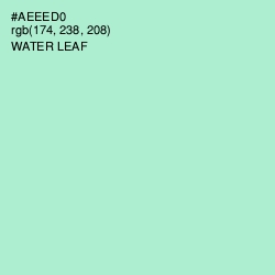 #AEEED0 - Water Leaf Color Image