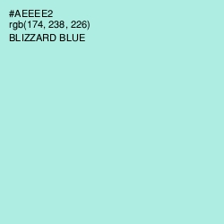 #AEEEE2 - Blizzard Blue Color Image