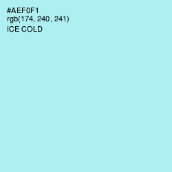 #AEF0F1 - Ice Cold Color Image