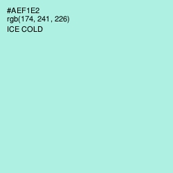#AEF1E2 - Ice Cold Color Image