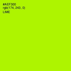 #AEF300 - Lime Color Image