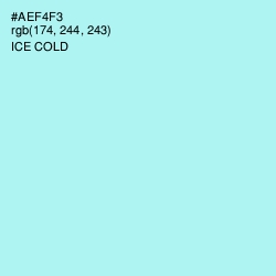 #AEF4F3 - Ice Cold Color Image