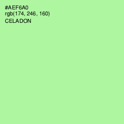 #AEF6A0 - Celadon Color Image